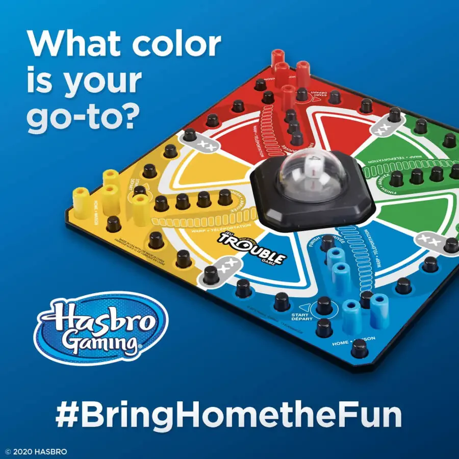 Hasbro Trouble stol oʻyini, 2 dan 4 gacha oʻyinchi uchun stol oʻyini, 5 yosh va undan katta bolalar uchun - 3