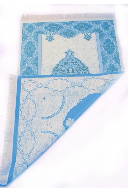 Hashamatli Ochiq Rang Usmonli Shenil - 0250 Firuza-Yashil 2 - 4