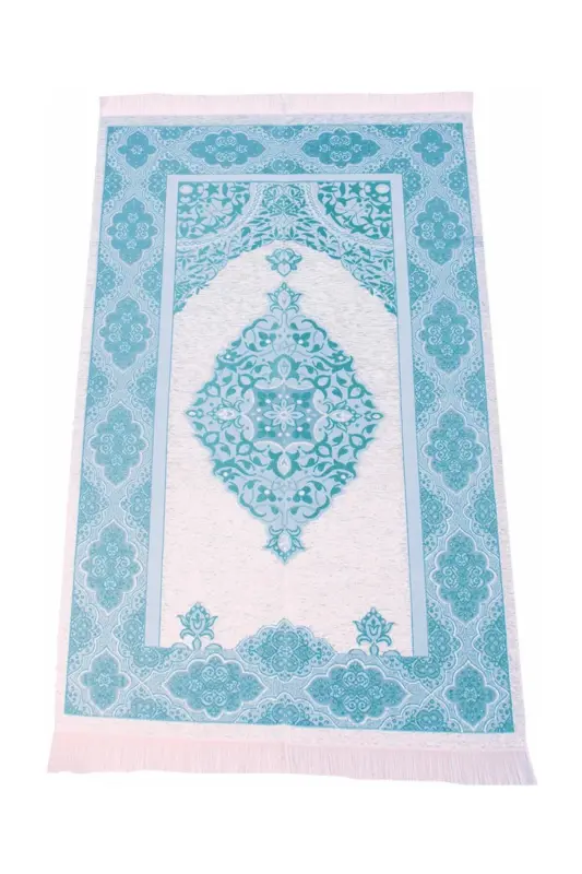 Hashamatli Ochiq Rang Usmonli Shenil - 0250 Firuza-Yashil 2 - IHVAN ONLINE
