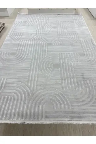 Haskaplan Modern Dokuma Salon Halısı Oturma Odası Halısı Mutfak Halısı-KREMM KREMM - SARAR (1)