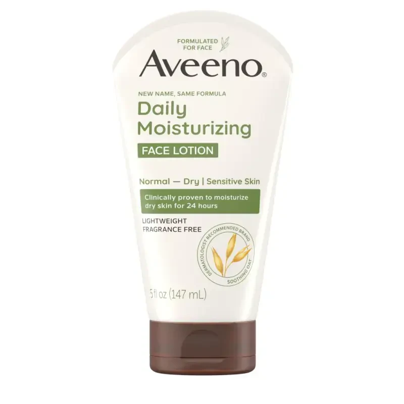 Aveeno Daily Moisturizing Face Cream for Dry Skin, Prebiotic Oat, 5 oz - AVEENO