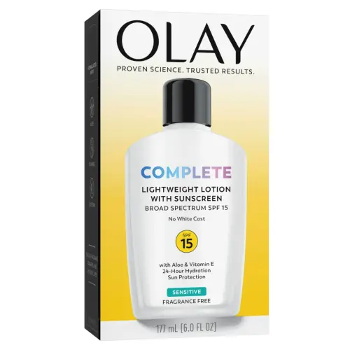 Olay Skin Care Complete Daily Facial Moisturizer for Sensitive Skin, SPF 15 Sun Protection, 6 oz - 12