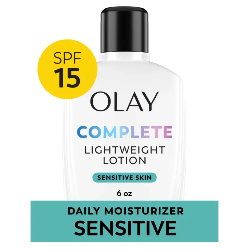 Olay Skin Care Complete Daily Facial Moisturizer for Sensitive Skin, SPF 15 Sun Protection, 6 oz - 14