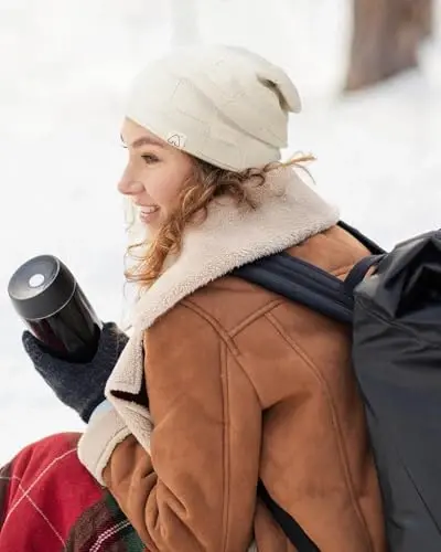 Hat Hut Ayollar Beanie Satin Qoplamali Beanie Ayollar va Erkaklar uchun Qishki Shlyapalar, Ipak Qoplamali Yumshoq Issiq Slouchy Beanie Shlyapalar Unisex - 6