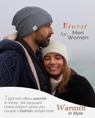 Hat Hut Womens Beanie Satin Lined Beanie Winter Hats for Women Men, Silk Lined Slouchy Beanie Hats Soft Warm Ski Hat Unisex - 4