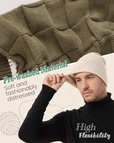 Hat Hut Womens Beanie Satin Lined Beanie Winter Hats for Women Men, Silk Lined Slouchy Beanie Hats Soft Warm Ski Hat Unisex - 4