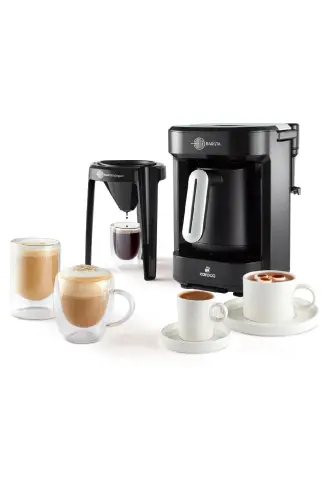 Hatır Barista Cappuccino va Turk Kahve Makinesi Pearl White-İnci 