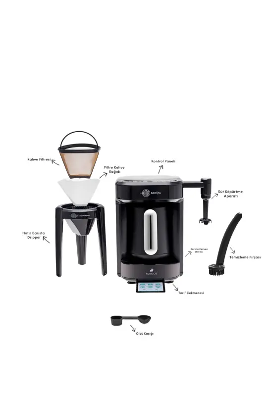 Hatır Barista Cappuccino va Turk Kahve Makinesi Pearl White-İnci - 4