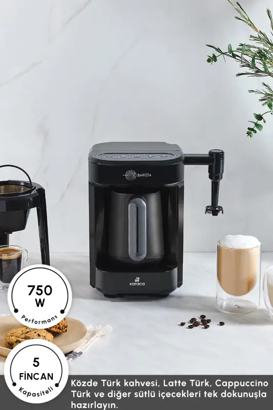 Hatır Barista Cappuccino ve Türk Kahve Makinesi Antrasit-Antrasit - 3