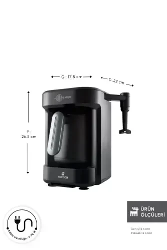 Hatır Barista Cappuccino ve Türk Kahve Makinesi Antrasit-Antrasit - Modazone (1)