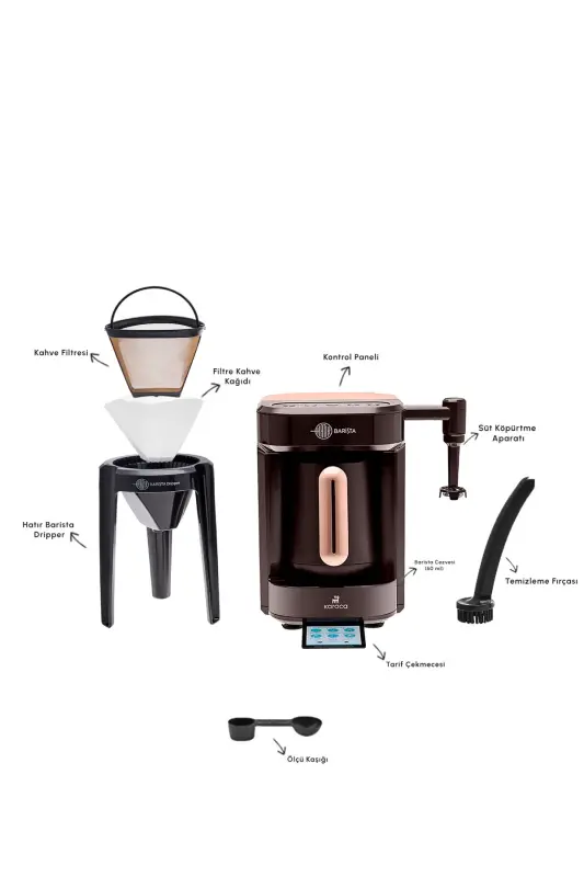 Hatır Barista Türk Kahvesi Mashinasi Walnut Brown-Jigarrang - 4