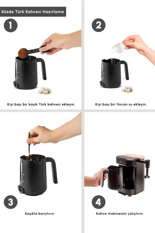 Hatır Barista Turkish Coffee Machine Walnut Brown-Brown - 6