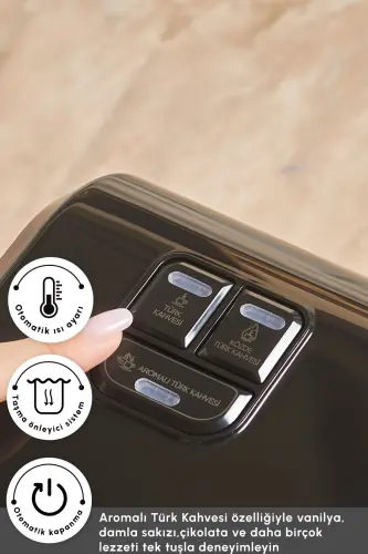 Hatir Hüp Düet Aroma İkili Türk Kahve Makinesi Rosegold 10 Fincan Kapasiteli-Rosegold - 5