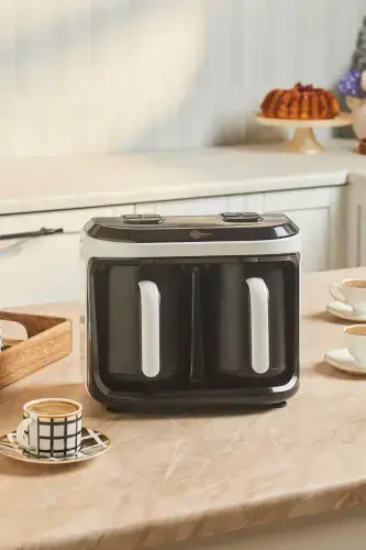 Hatır Hüp Duet Aroma Turkish Coffee Machine White 10 Cups Capacity-White - 1