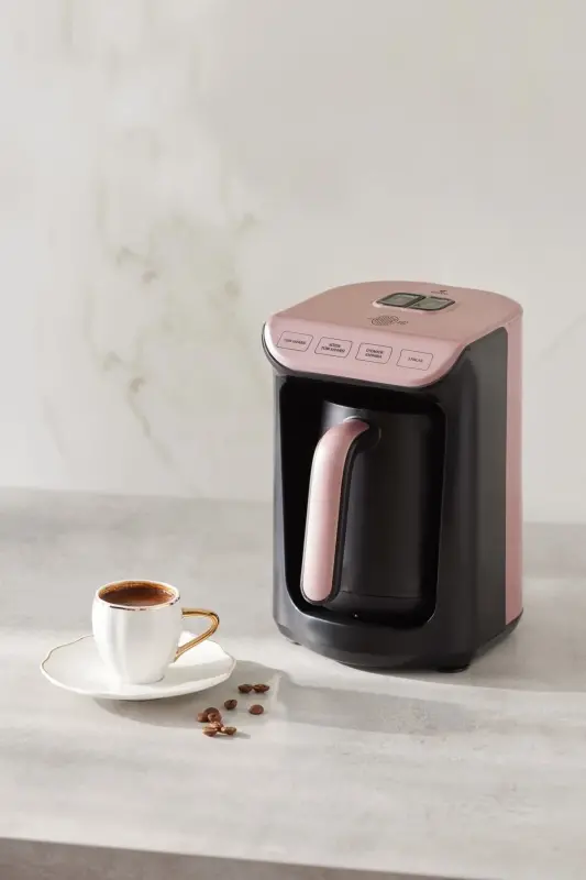 Hatır Közde Türk Kahvesi ve Türk Kahve Makinesi Rosegold 5 Fincan Kapasiteli Bol Köpüklü - Rose Gold - KARACA