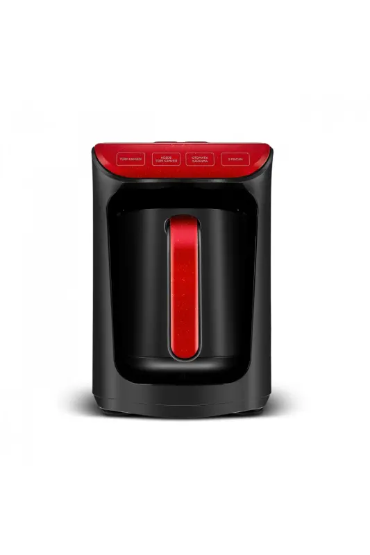 Hatır Közde Türk Kahvesi va Türk Kahve Makinesi Rouge Red 5 Fincan Kapasiteli Bol Köpüklü-Rouge Red - 1