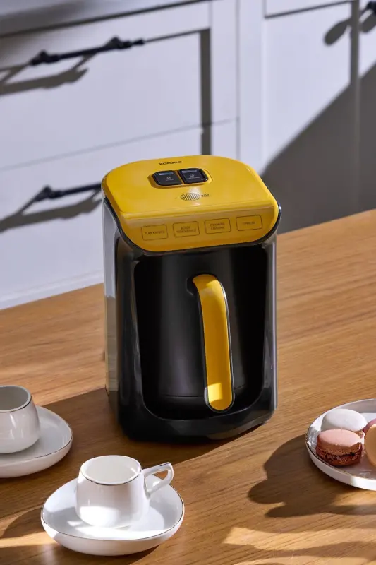 Hatır Közde Türk Kahvesi ve Türk Kahve Makinesi Pineapple Yellow 5 Fincan Kapasiteli Bol Köpüklü-Sarı - 2