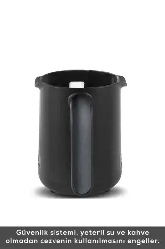 Hatır Közde Türk Kahvesi ve Türk Kahve Makinesi Shiny Black 5 Fincan Kapasiteli Bol Köpüklü-Parlak Siyah - 4