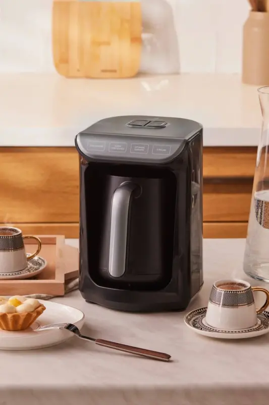 Hatır Közde Turkish Coffee and Turkish Coffee Machine Anthracite 5 Cup Capacity with Plenty of Foam - ANTHRACITE - 2
