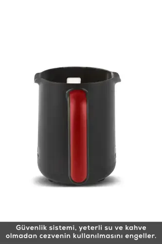 Hatır Közde Turkish Coffee and Turkish Coffee Machine Red 5 Cup Capacity with Plenty of Foam-Red - 3