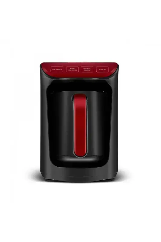 Hatır Közde Turkish Coffee and Turkish Coffee Machine Red 5 Cup Capacity with Plenty of Foam-Red - 8