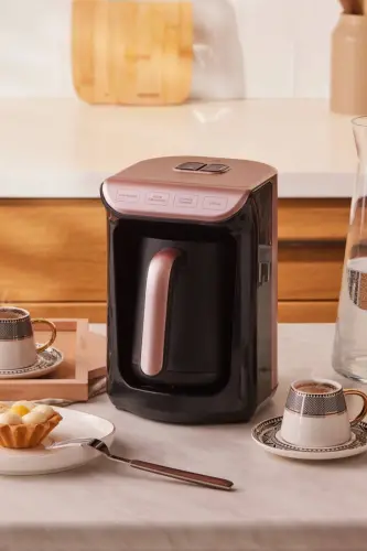 Hatır Közde Turkish Coffee and Turkish Coffee Machine Roseberry 5 Cups Capacity Foamy-roseberry - 8