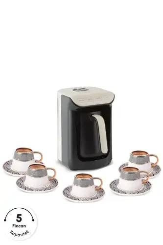 Hatır Közde Turkish Coffee and Turkish Coffee Maker Cream 5 Cups Capacity with Plenty of Foam-Cream - KARACA (1)