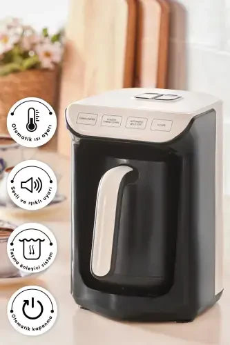 Hatır Közde Turkish Coffee and Turkish Coffee Maker Cream 5 Cups Capacity with Plenty of Foam-Cream - 6