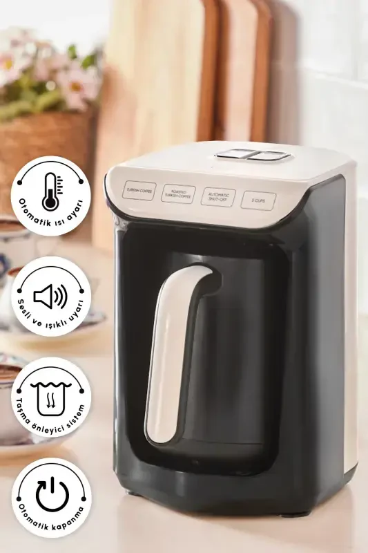 Hatır Közde Turkish Coffee and Turkish Coffee Maker Cream 5 Cups Capacity with Plenty of Foam-Cream - 6