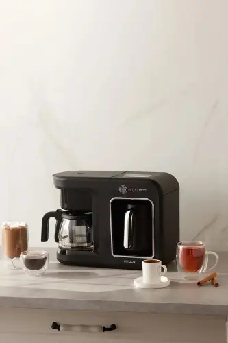 Hatır Plus Mod 5 In 1 Essential Qahva Mashinasi Black Chrome-Qora - 6