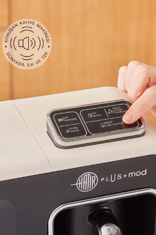 Hatır Plus Mod 5 In 1 Konuşan Kahve Va Çay Makinesi Krem-Krem - 2