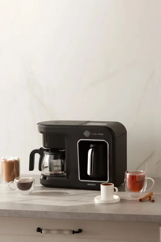 Hatır Plus Mod 5 In 1 Konuşan Kahve Ve Çay Makinesi Black Chrome-Siyah - 5