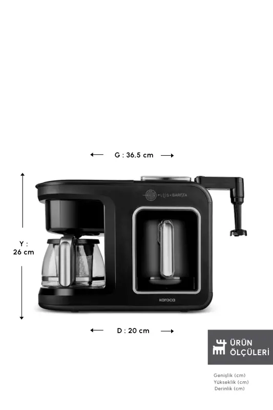 Hatır Plus Mod 5 In 1 Konuşan Kahve Ve Çay Makinesi Black Chrome-Siyah - 6