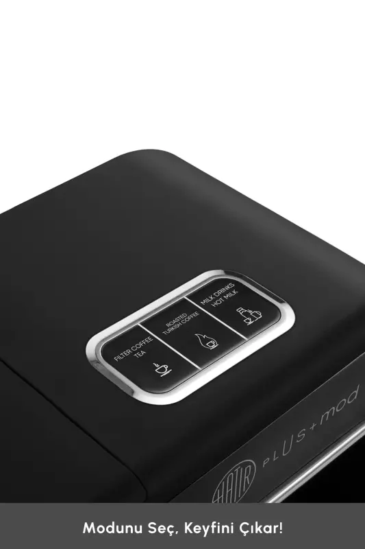Hatır Plus Mod 5 In 1 Konuşan Kahve Ve Çay Makinesi Black Chrome-Siyah - 8