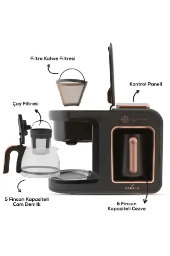 Hatır Plus Mod 5 In 1 Konuşan Kahve Ve Çay Makinesi Rosie Brown-Rose - 6