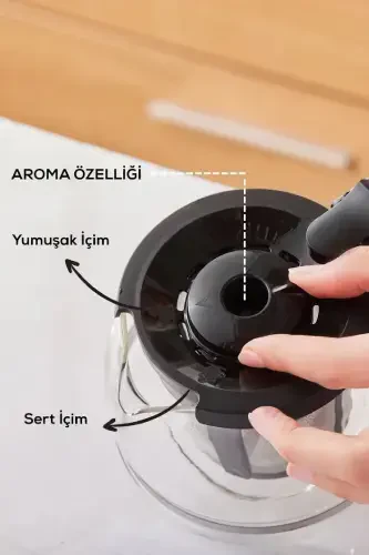 Hatır Plus Mod 5 In 1 Konuşan Türk Kahve Makinesi Kırmızı-Kırmızı - 6