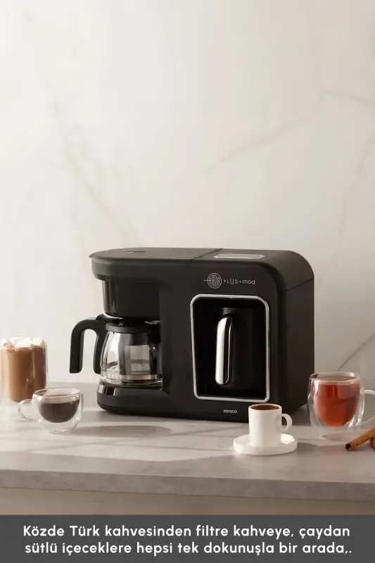 Hatır Plus Mod 5 In 1 Talking Coffee And Tea Maker Black Chrome-Black - 7