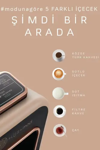 Hatır Plus+ Mod 5 In 1 Kahve Makinesi Rose-Pembe - 3