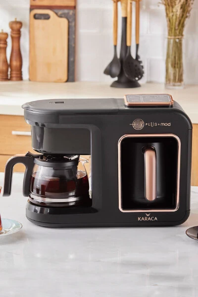 Hatır Plus Mod 5 In 1 Konuşan Kahve Ve Çay Makinesi Black Copper-Siyah - KARACA
