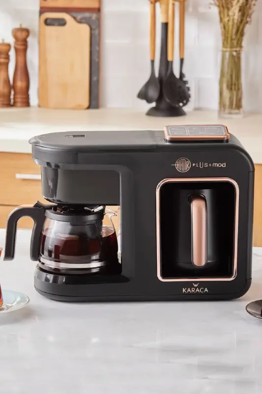 Hatır Plus Mod 5 In 1 Konuşan Kahve Ve Çay Makinesi Black Copper - Siyah-Bakır - KARACA