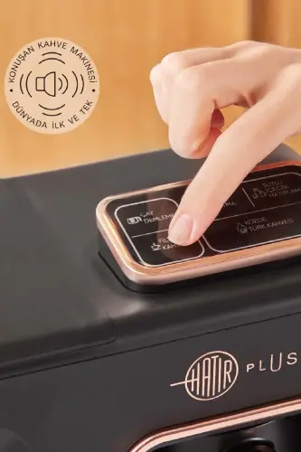 Hatır Plus Mod 5 In 1 Konuşan Kahve Ve Çay Makinesi Black Copper - Siyah-Bakır - KARACA (1)