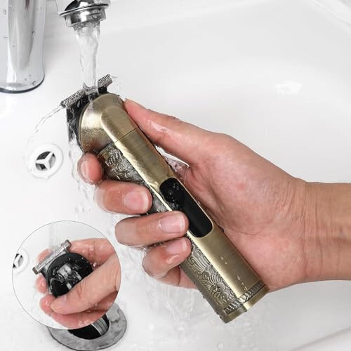 Hatteker Beard Trimmer Kit Professional Hair Clipper Zero Gapped T-Blade Electric Razor Shaver for Nose Ear Body Face Mustache Trimmer for Men Cordless Grooming Kit 8 in 1 - 6