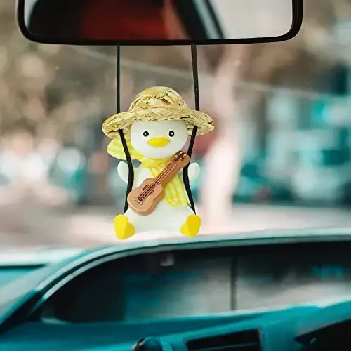 Cool Swinging Duck Car Hanging Ornament, Pendant Interior Rearview Mirror Decoration and Car Rear View Mirrior Hanging Accessories - 6