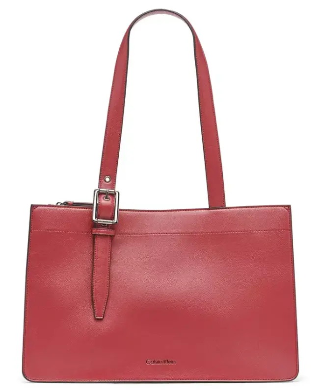 Havana Medium Tote Bag - Cranberry - CALVIN KLEIN