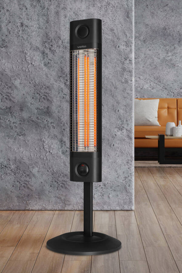 NOIR Infrared Isıtıcı 1700 W - Havayı Kurutmayan BioCarbon Filament (Uzaktan Kumandalı) - Siyah - 1