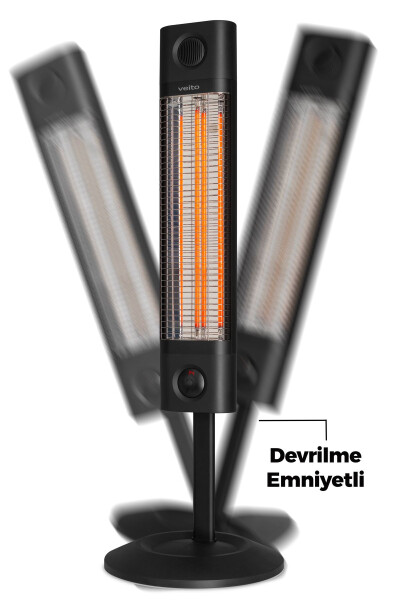 NOIR Infrared Isıtıcı 1700 W - Havayı Kurutmayan BioCarbon Filament (Uzaktan Kumandalı) - Siyah - 6