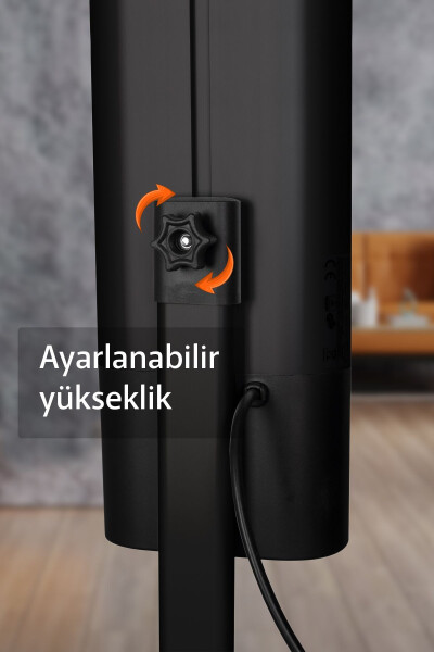 NOIR Infrared Isıtıcı 1700 W - Havayı Kurutmayan BioCarbon Filament (Uzaktan Kumandalı) - Siyah - 8