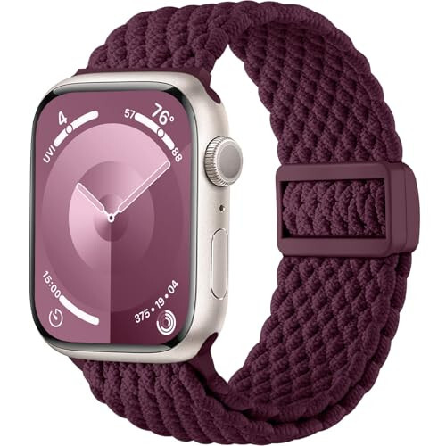 Haveda Esnek Örgülü Manyetik Bant Apple Watch Bantlarıyla Uyumlu 40mm 41mm 44mm 45mm 38mm 42mm 49mm Kadın Erkek, Naylon Spor Döngüsü iWatch Bantları Ultra 2 SE Serisi 9 8 7 6 5 4 3 2 1 ile Uyumlu - 3