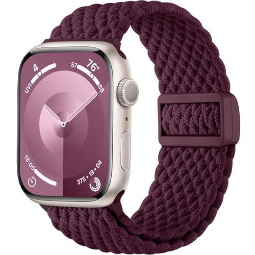 Haveda Stretchy Braided Magnetic Band Compatible with Apple Watch Bands 40mm 41mm 44mm 45mm 38mm 42mm 49mm Women Men, Nylon Sport Loop Compatible for iWatch Bands Ultra 2 SE Series 9 8 7 6 5 4 3 2 1 - 3