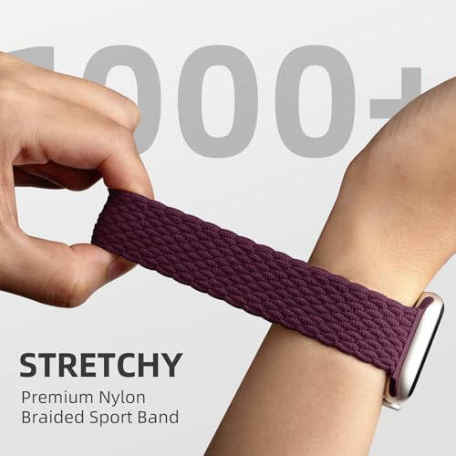 Haveda Stretchy Braided Magnetic Band Compatible with Apple Watch Bands 40mm 41mm 44mm 45mm 38mm 42mm 49mm Women Men, Nylon Sport Loop Compatible for iWatch Bands Ultra 2 SE Series 9 8 7 6 5 4 3 2 1 - 6